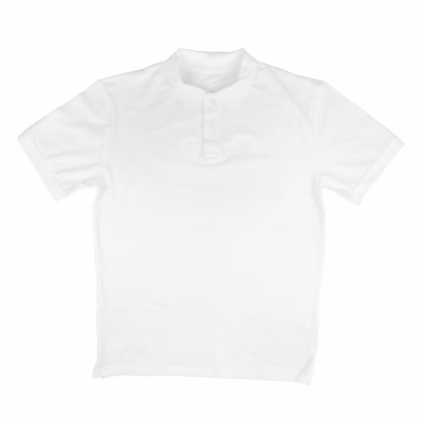 White Textured Polo T-Shirt