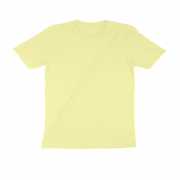 Butter Yellow Crew Neck Basic Tee