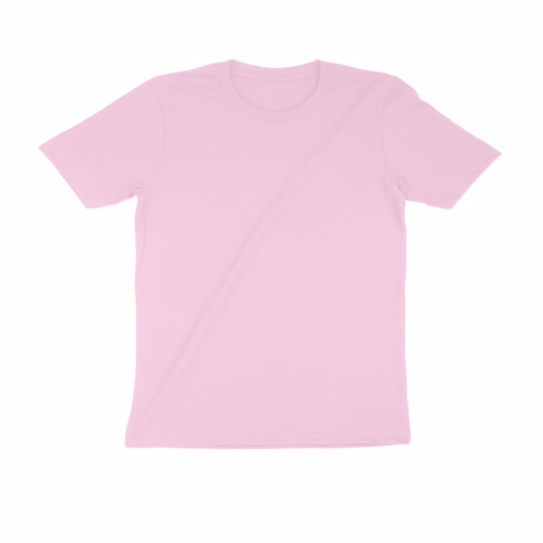 Baby Pink Crew Neck Basic Tee