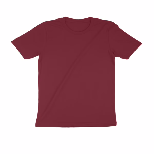 Maroon Crew Neck Basic Tee