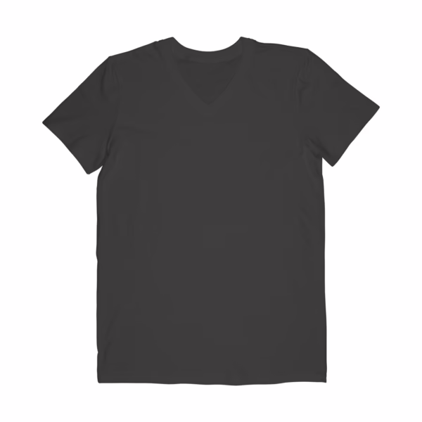 Black V-Neck Basic Tee