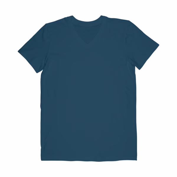 Navy Blue V-Neck Basic Tee