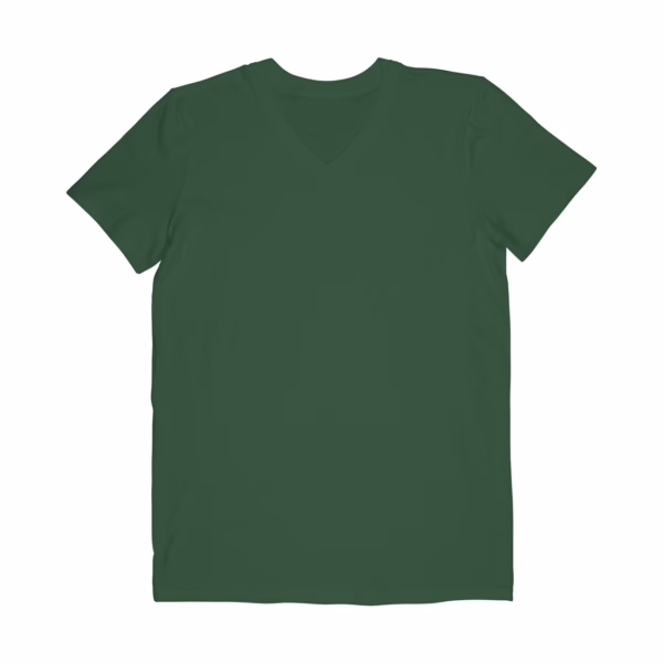 Olive Green V-Neck Basic Tee