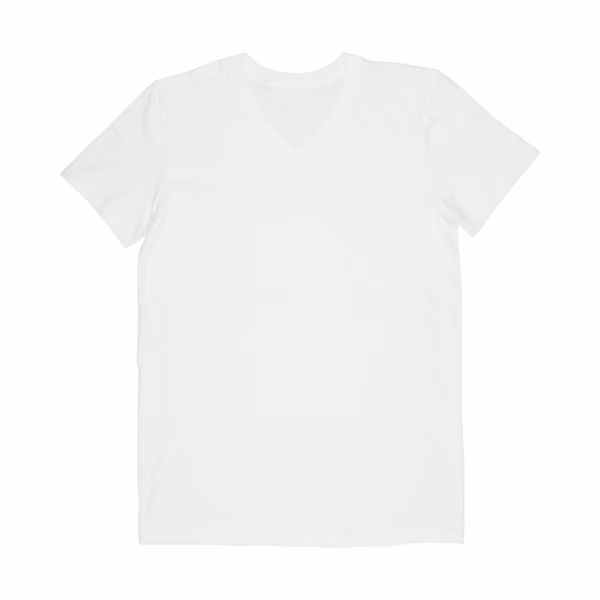 White V-Neck Basic Tee